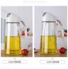 Abertura e fechamento automáticos pote de óleo garrafa de óleo para temperos de vidro garrafa de óleo para cozinha doméstica 630ml molho de soja vinagre engarrafado atacado