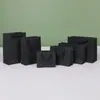 Bolsas de Regalo de Papel Negro para Venta al por Mayor Transfronteriza, Bolsas para Empaquetar Joyería, Bolsas Tipo Tote Negras Listas para Usar, Productos Exquisitos Suministrados Directamente por los Fabricantes