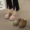 Pantuflas abiertas estilo Birkenstock para mujer para uso exterior, nuevo modelo verano 2026, suela gruesa, caladas, tejidas, tipo slip-on, medias pantuflas