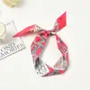 Pañuelo de Seda Pequeño Largo Estrecho Corto para Mujer, Estilo Francés Retro, Primavera y Otoño, Cinta para Atar Bolsos, Diadema, Decoración de Serpentina, Pañuelo Delgado