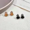 Novos Brincos de Abóbora com Zircônia Flash Colorida Gradiente Estilo Chinês para Mulheres, Luxo Acessível Nicho High-End Brincos Elegantes, Brincos Únicos e Bonitos