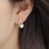 Pendientes de Clip para Bobina de Mosquito, Estilo Simple y de Alta Gama, Pendientes de Perla de Moda para Mujeres Sin Perforaciones, Estilo Ins, No Dañan los Oídos, Pendientes Estilo Celebridad de Internet