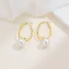 Brincos de Zircônia e Pérola Exquisitos de Luxo Leve para Mulheres Elegantes Moda Versátil Senso de Design Novos Acessórios de Orelha Elegantes Elegantes Elegantes
