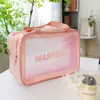 Bolsa de Cosméticos Impermeable de PVC, Bolsa de Almacenamiento de Cosméticos de Gran Capacidad, Bolsa de Tocador Transparente Portátil Simple para Viajes Fábrica