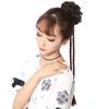 Peluca para Mujer Cabeza Redonda Pinza para el Cabello Bolsa para el Cabello Brote de Flor Trenzado Accesorios para el Cabello de Novia Rizado Natural Esponjoso Rizador de Cabello Bolsa para el Cabello