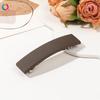 Pinza para el cabello Qiyue con diseño cuadrado esmerilado, con resorte en la parte posterior, para coleta, sencilla, para tocado, venta al por mayor