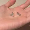 Brincos de Pérola com Laço e Diamantes para Mulheres, Design de Nicho Acessível e Luxuoso da Moda, Brincos High-End do Instagram, Brincos Exquisitos