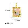 Estilo Pintura al Óleo Jardín de Monet Esmalte Pintado Incrustado Flor de Perla Colgante Collar Colgante Accesorios DIY Venta al por Mayor Transfronteriza