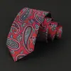Gravata Masculina Bordado Jacquard Gravata Vermelha Gravata Masculina de Alta Qualidade Amarrada à Mão Traje Formal Fabricante Personalizado Estoque Pronto Atacado