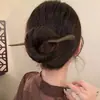 Nueva Horquilla de Sándalo Estilo Chino Cabeza Redonda Simple Horquilla de Verano Accesorios Estilo Antiguo para Mujer Dinastía Han Adorno para Cheongsam Venta al por Mayor