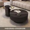 Nova Combinação Mesa de Centro Minimalista em Pedra Sinterizada Sala de Estar Uso Doméstico Moderna Leve Luxo Celebridade da Internet Mesa de Chá Redonda Apartamento Pequeno Sensação de Alto Padrão