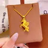 Modelo 2026 Colgante de Caballo Chapado en Oro Nuevo Estilo Chino Cadena de Suéter de Moda Colgante Cadena para Clavícula