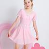 Traje de baño para niñas, Nuevo modelo 2026, Traje de baño conservador de una pieza para estudiantes, Estilo falda, Pierna cuadrada, Traje de baño para aguas termales, Venta al por mayor
