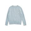 Cárdigan Suéter Bordado de Cerezas para Niñas Otoño Infantil Lindo Vintage Tejido de Punto Trenzado Casual Top Chaqueta