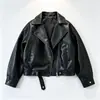 Chaqueta de Cuero de Otoño para Niños Top Estilo Coreano Para Niños Casual Abrigo de Cuero de Motociclista Estilo de Hermanos con Estilo Ropa de Estilo Callejero