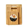 Tabla de cortar de bambú, tabla de cortar cuadrada de bambú, tabla de cortar de frutas para viajes, tabla de cortar portátil para camping