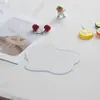 Porta-copos de Vidro Nuvem Transparente Bandeja de Isolamento Térmico Tapete para Tigela Tapete de Prato Casa Ecológico Simples Utensílios de Mesa de Grau Alimentício