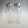250ml Mascota Tapa Transparente de Seguridad Botella de Plástico Grado Alimenticio Botella para Bebidas Botella de Agua Botella para Jugos Botella Cuadrada