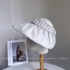 Sombrero de Copa Vacío Ligero Transpirable con Pliegues Estilo Coreano para Mujer Verano Casual Versátil Protección Solar Sombrero para el Sol Sombrero para el Sol para Viajes al Aire Libre