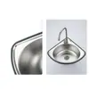 Fregadero triangular de acero inoxidable, lavabo para verduras de cocina, lavabo individual pequeño para lavar platos, lavabo simple para lavado de manos doméstico, fregadero de cocina en forma de abanico