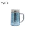 Taza Termo Taic de Titanio Puro con Asa para Uso en Oficina y Hogar, Taza para Preparar Té para Hombres, Aislamiento al Vacío de 450 ml