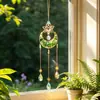 Nuevo Colgante de Cristal Luna de Loto de Amazon Atrapasoles Decoración del Hogar Manualidades de Jardín Adorno Colgante