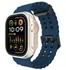 Adecuado para Apple iWatch Series 1-10 Completa Correas Deportivas de Silicona Marinas de Doble Hebilla