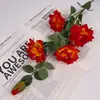 Flores de Rosa Artificiales para Exportación, Flores Falsas para Decoración del Hogar, Flores Artificiales para Arreglo de Escenas, Artículos Decorativos Estilo Ins, Flores Artificiales de Alta Calidad para Bodas