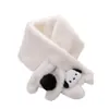 Conjunto de Duas Peças de Luvas e Cachecol de Ciclismo para Estudantes de Inverno Luvas e Cachecol de Cachorro Pacha de Pelúcia Fofo Espessado
