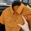 Camisa polo masculina de manga curta, camiseta com gola de lapela, nova moda casual de verão fina de manga curta para homens, disponível para atacado