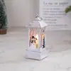 Decorações de Natal Lâmpada de Vento de Natal Castiçal Lâmpada Luz Noturna Lâmpada de Vento com Chama Decoração do Papai Noel Presentes de Natal