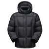 Chaqueta corta de plumón de invierno 2025 para hombre y mujer, engrosada y cálida, con capucha, marca moderna 90 de plumón de pato blanco, para parejas