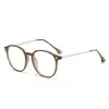 Óculos para Miopia Estilo Novo para Estudantes Masculinos e Femininos Podem Ser Equipados com Lentes Planas Myopia Simples Anti Luz Azul Armação Redonda Retrô Literária