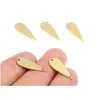 Accesorios para joyería hechos a mano DIY de latón transfronterizos pieza lisa de un solo o doble agujero ovalada curva pieza larga aretes collar colgante