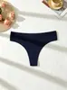 Tanga de encaje de algodón puro estilo europeo para mujer, tiro bajo, transpirable, ropa interior bikini, sexy, fino, T-back