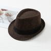 Sombrero para personas de mediana edad y mayores, sombrero de caballero británico para hombres, sombrero de jazz de otoño e invierno para ancianos, sombrero de anciano, sombrero cálido para padre
