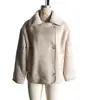 Exportación Transfronteriza Ropa de Mujer al por Mayor Nueva Moda 2024 Estilo Europeo y Americano Otoño e Invierno Chaqueta con Solapa Integrada de Piel