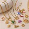 Colar Coração Vazado Francês Mais Vendido Aço Inoxidável Banhado a Ouro Real 18K Pulseira Simples Elegante Estilo Ins Transfronteiriço
