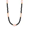 Collar hecho a mano con perlas de agua dulce naturales azules mezcladas con piedra Tianhe, accesorios Maillard, cadena para la clavícula personalizada, para mujer
