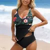 Traje de baño de dos piezas 2026 transfronterizo 2025 Europeo y Americano Amazon tankini verano vacaciones en la playa traje de baño bikini