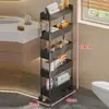 Prateleira de Armazenamento para Banheiro Atrás da Porta Carrinho Pequeno Armário de Armazenamento para Espaço Estreito de Banheiro Pequeno Vão Vaso Sanitário Lateral do Vaso Sanitário