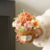 Flor de Tricô Simulada Flor de Lã Coisas Boas Amendoim Pequeno Buquê Enfeites de Mesa Sala de Estar para Pessoas Darem Pequenos Presentes para Visualização Atacado
