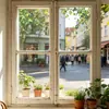 Divertido-JD209 Hojas Verdes Frescas Pintadas Enredaderas Ventana de Vid para Exteriores Decoración Embellecimiento del Hogar Pegatina Estática para Ventana UV