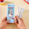 Yuemu Genuino Hello Kitty Edición Limitada Roja y Azul Bolígrafo de Gel Retráctil Jt829 para Estudiantes de Primaria St Bolígrafo de Secado Rápido para Exámenes Negro
