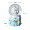 Caixa de Música Porquinho Fofo Bola de Cristal Romântico Presente de Dia dos Namorados para Meninas Caixa de Música de Vidro Floco de Neve Brilhante Presente de Aniversário