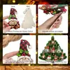 24 Pct Natal Anão Enfeites de Madeira Pendurados Decoração de Árvore de Natal Boneco de Papai Noel Anão Enfeites de Madeira Pendurados