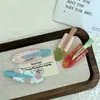 Corea del Sur Niña Dopamina Colorido Clip Horquilla Pomelo Clip Lateral Ins Clip Sin Costuras Clip para Cabello Roto Femenino