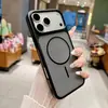 Adequado para capa de celular Apple 18Promax, apresentando acabamento fosco tipo pele, cores iridescentes e fixação magnética; Capa protetora anti-queda para iPhone 17PM