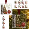 Adornos de acrílico para efectivo de Navidad, regalos para decoración de árbol de Navidad, colgantes creativos de bendición festiva, cinco diseños