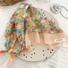 Pañuelo de Seda Floral Retro de Alta Gama para Mujer Verano Nuevo Estilo Bufanda para Cuello Bufanda Fina Versátil Pañuelo para el Cabello
